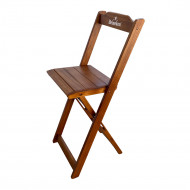 Cadeira Bistrô Dobrável Madeira Personalizada Hei Imbuia - Tarimatã