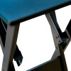 Conjunto De Mesa Dobrável 60x60 Com 4 Cadeiras Mais Mesa Aparador Tarimatã - Preto