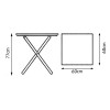 Conjunto De Mesa Dobrável 60x60 Com 2 Cadeiras Decor Tarimatã Para Area Gourmet - Preto - 5