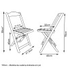 Conjunto Com Jogo De Mesa Dobrável 70x110 Com 2 Cadeiras Imbuia - Tarimatã - 7