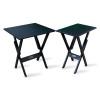 Conjunto De Mesa Dobrável 60x60 Com 4 Cadeiras Mais Mesa Aparador Tarimatã - Preto