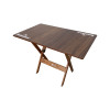 Conjunto Mesa Dobrável Madeira 110x70 Com 4 Cadeiras Personalizada Hei Imbuia - Tarimatã - 2